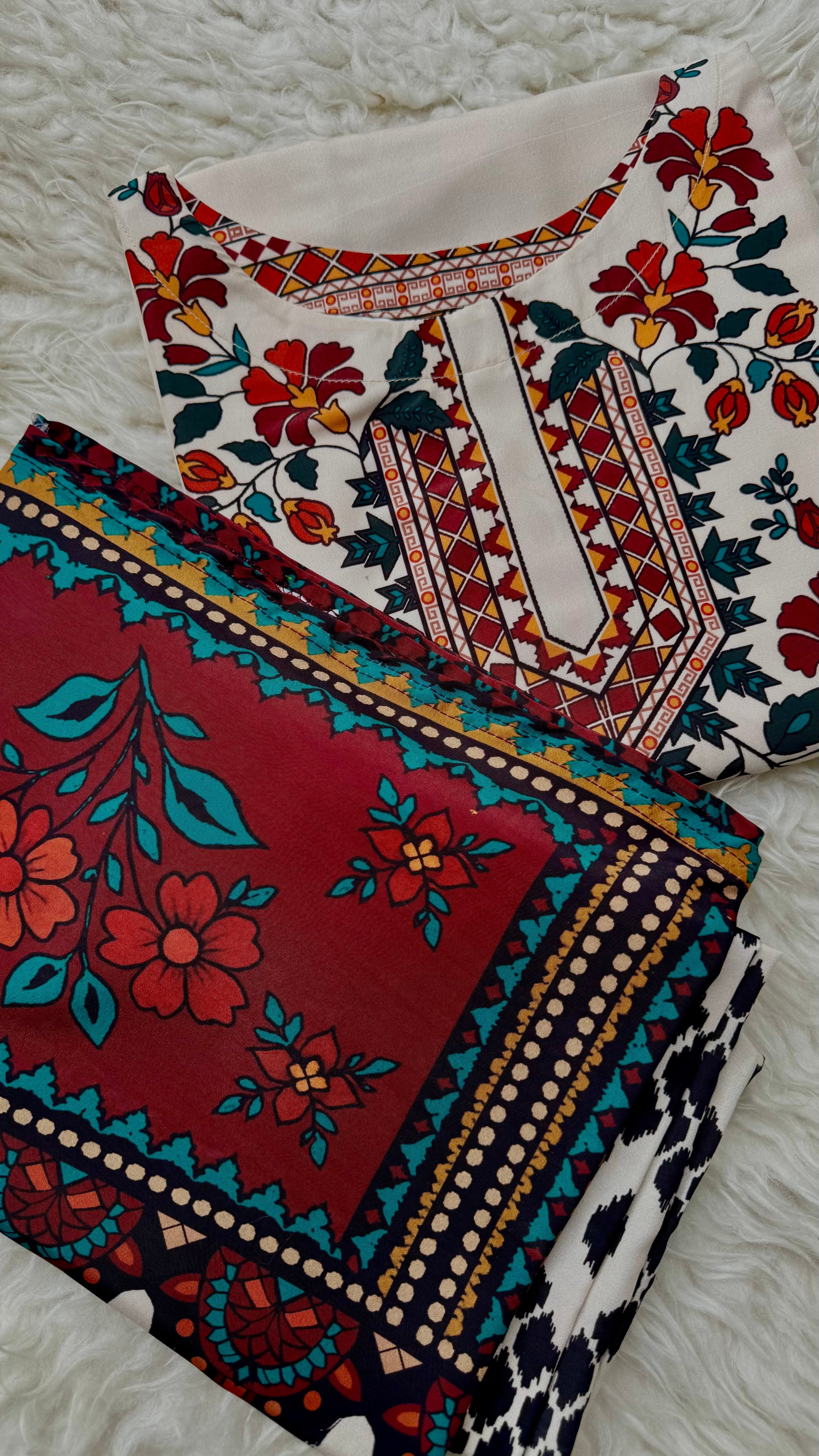 MEERAB digital Printed Co Ords set