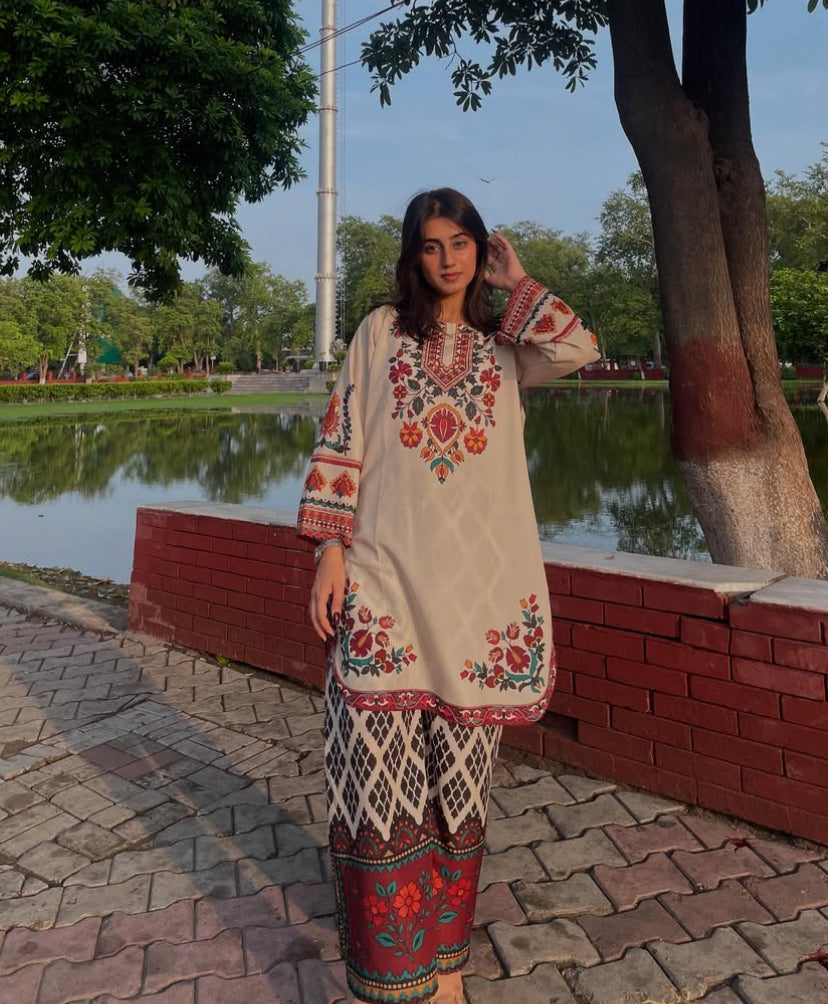 MEERAB digital Printed Co Ords set