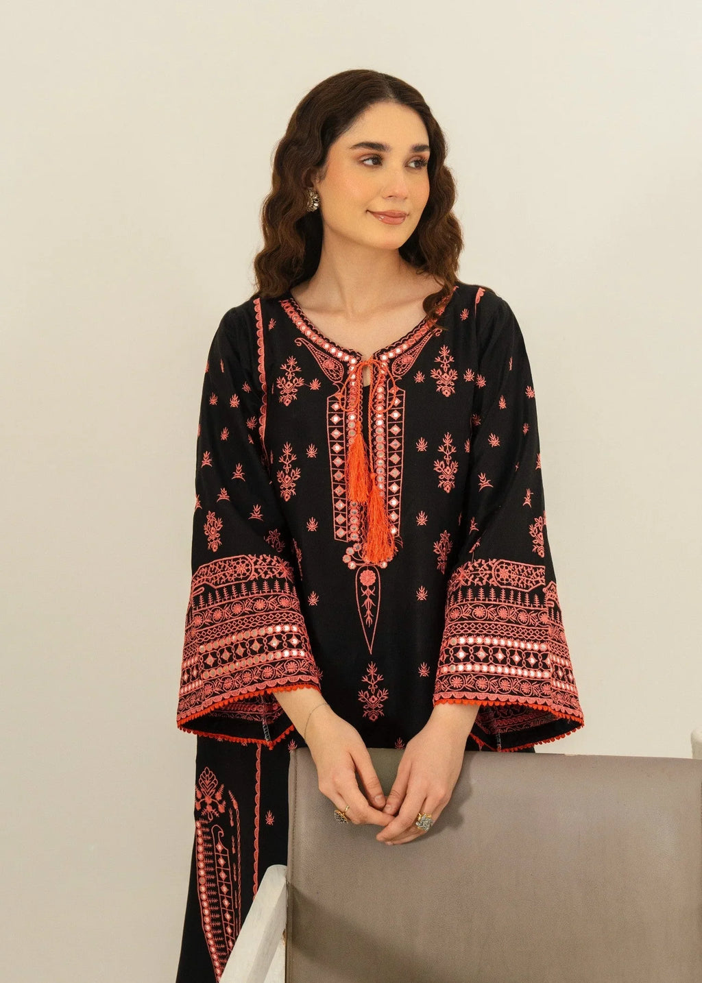 AJAL Embroidered 2 pc set