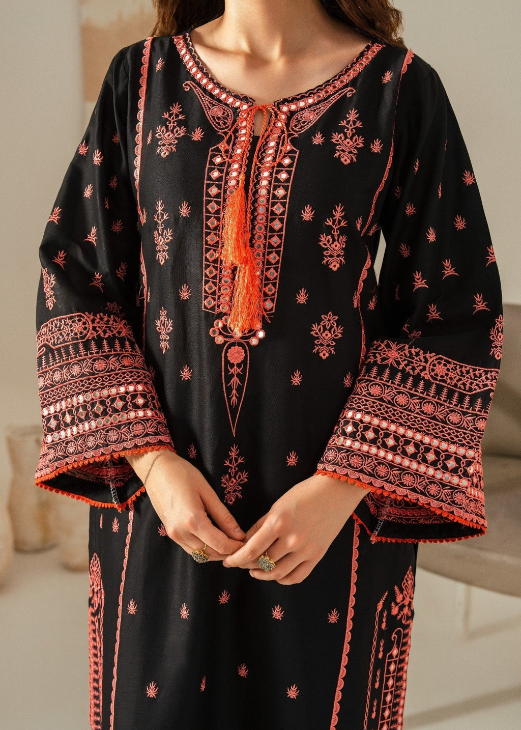 AJAL Embroidered 2 pc set