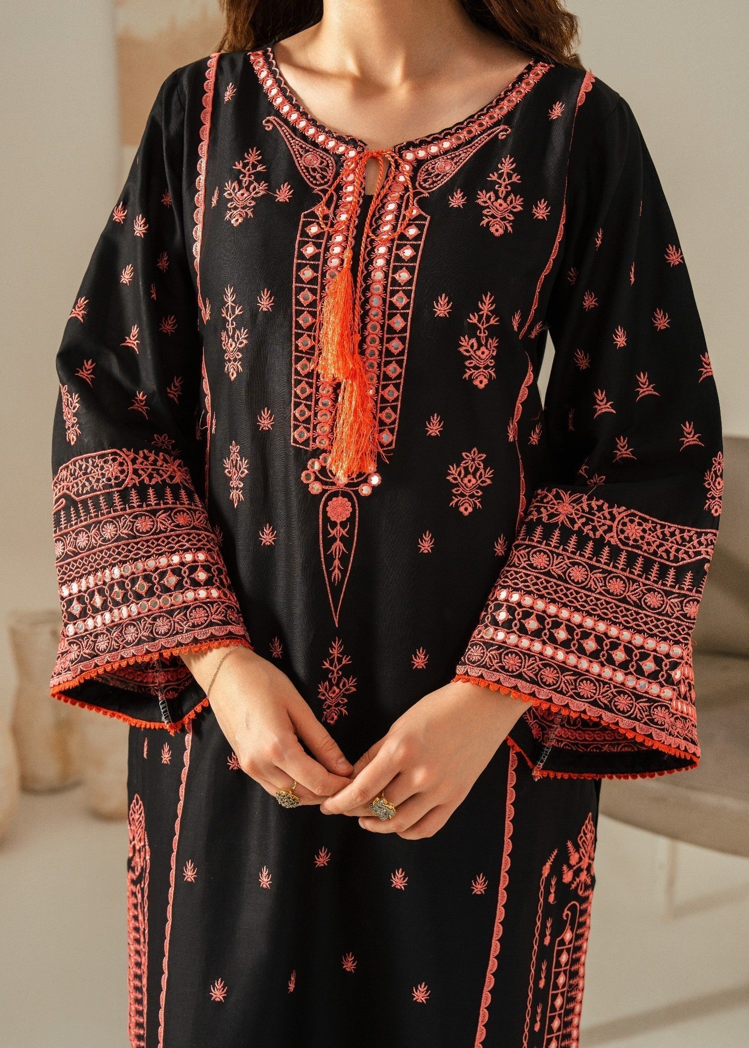 AJAL Embroidered 2 pc set
