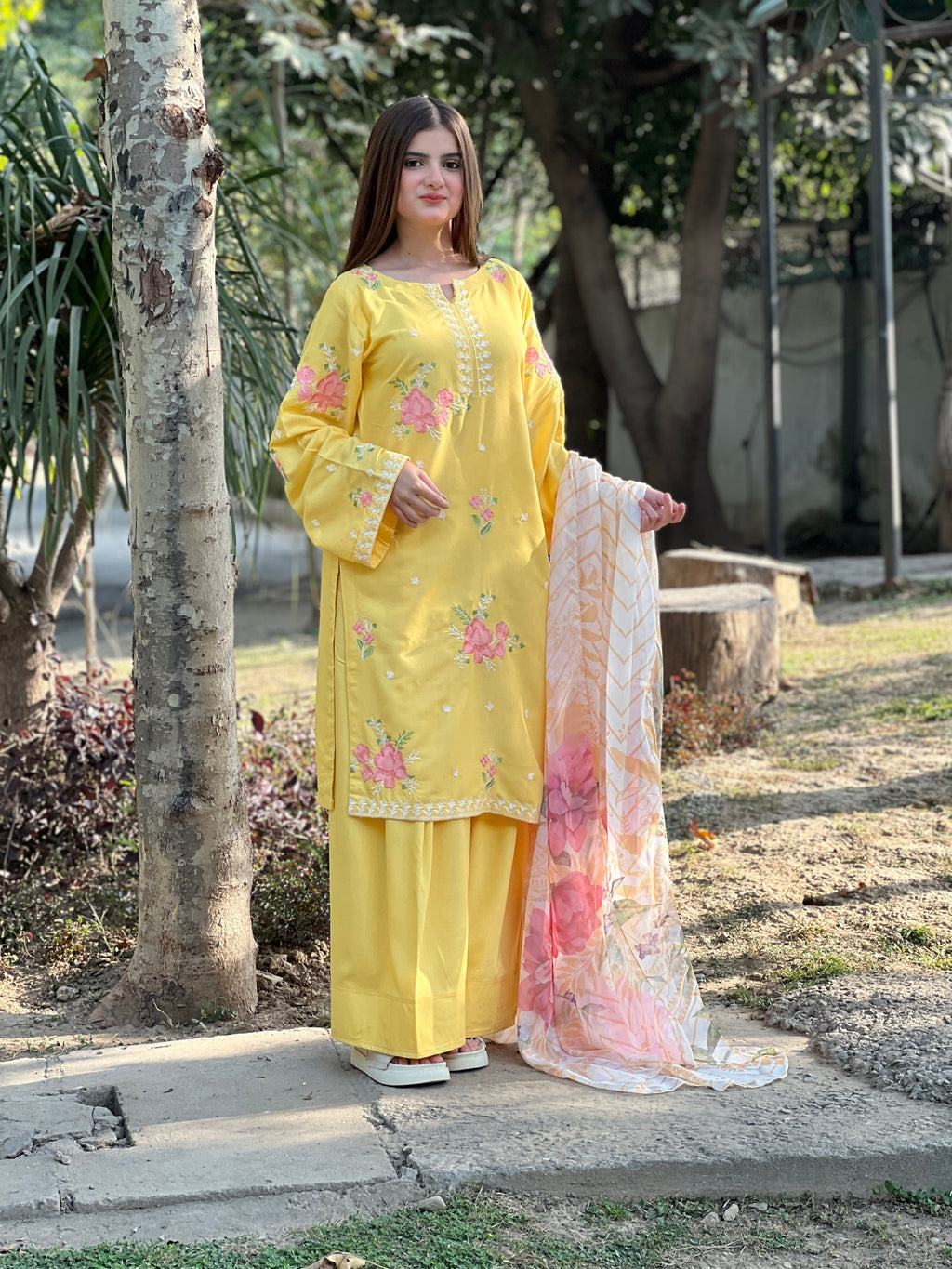 SUNFLOWER Embroidered 3 pc