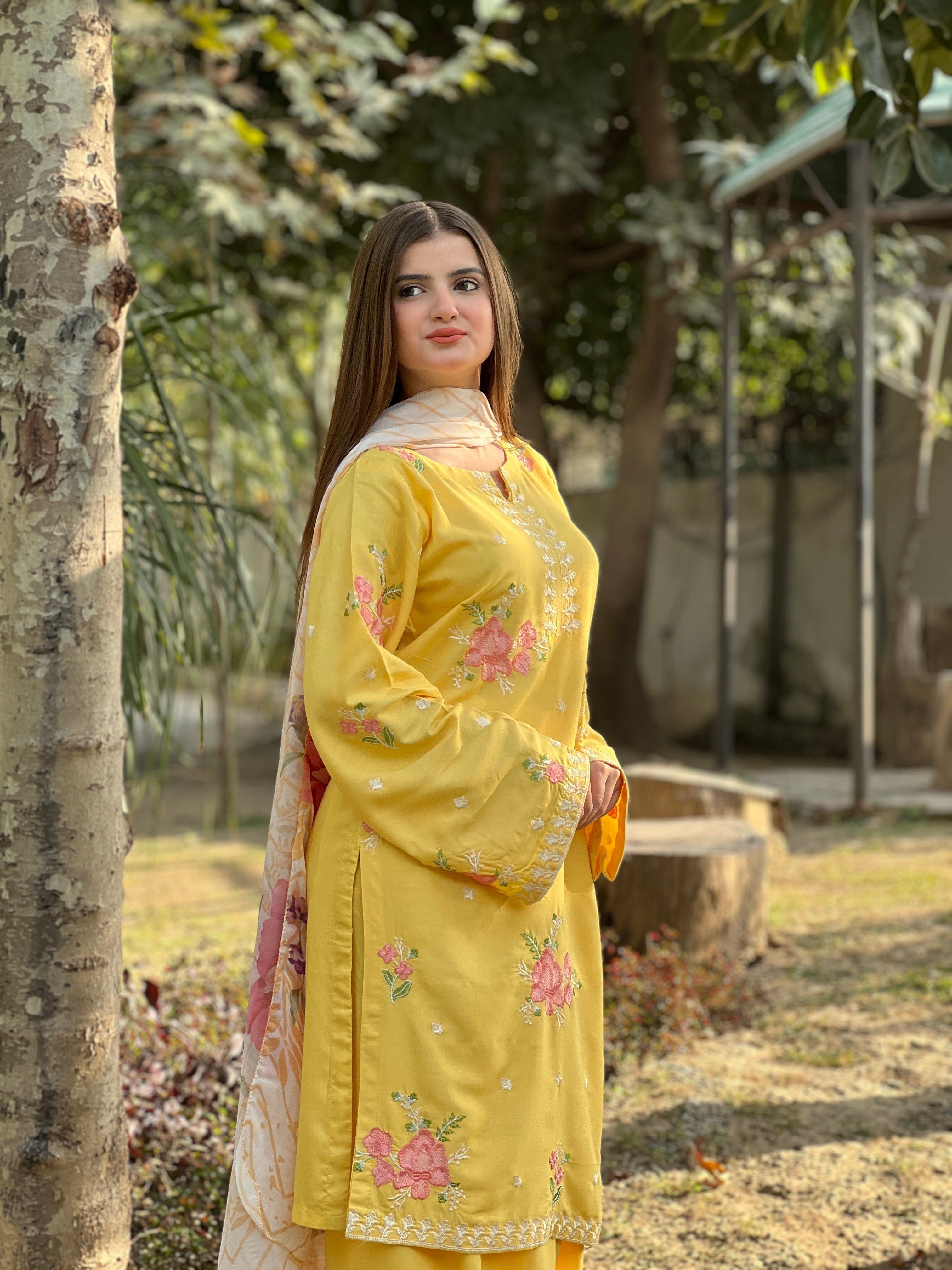 SUNFLOWER Embroidered 3 pc