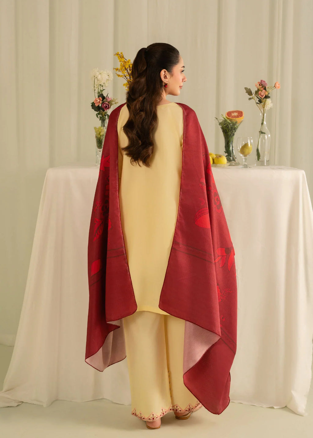 ZAWIYA Embroidered 3 pc